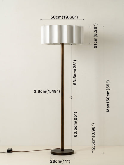 Viotti Floor Lamp | Elegant Lighting | Inverted Scallop Shade | Dark Bronze Base | Brick by Brick London 6