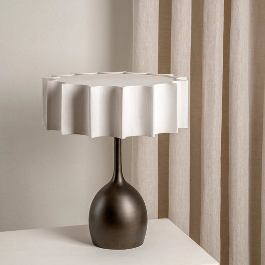 Viotti Table Lamp Bronze | Elegant Lighting | Linen Shade | Home Decor | Brick by Brick London 0