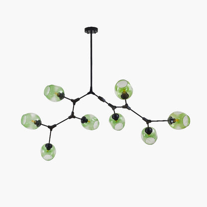 Nordic Modern Glass Pendant Light | H 31.5 - 39.3 in | Clear Bubble Design | Adjustable Brass Ceiling Fixture | Brick by Brick