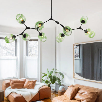 Nordic Modern Glass Pendant Light | H 31.5 - 39.3 in | Clear Bubble Design | Adjustable Brass Ceiling Fixture | Brick by Brick