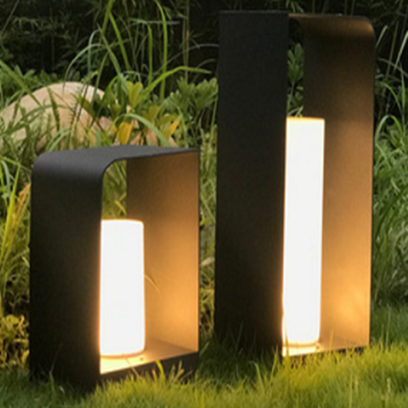 Orr Solar Outdoor Floor Lamp | 7.8 x 11 in / 18.9 in / 26.7 in | Cuboid Minimalist LED | IP65 Weatherproof | Brick by Brick