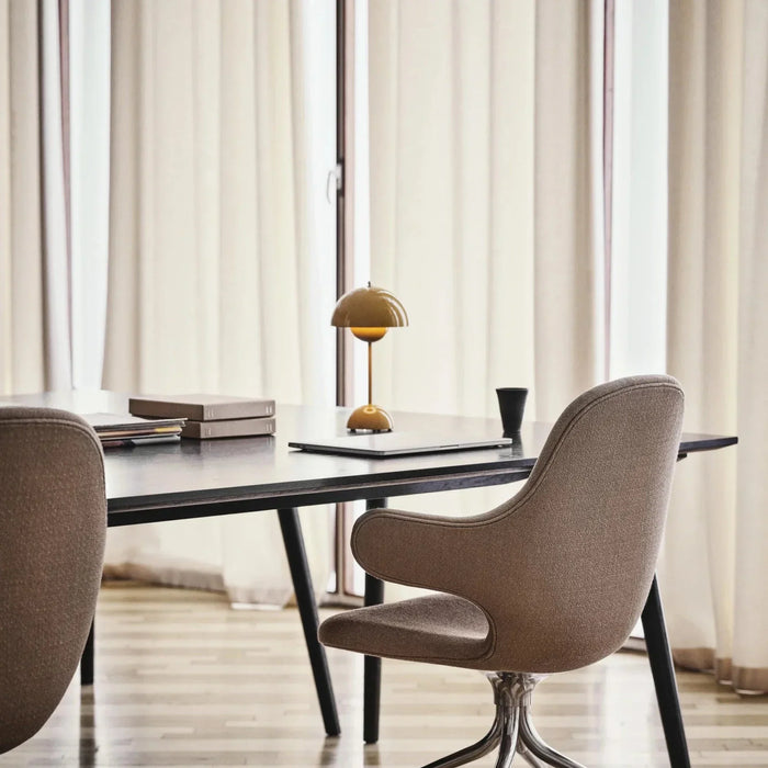 Vintage Cordless Table Lamp | Rechargeable with Pleated Fabric Shade | Touch Dimmable