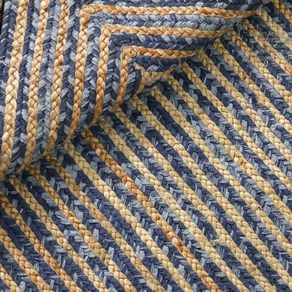 Modern Denim Rug | D47-59 in | Rectangle & Round Options | Durable & Stylish | Brick by Brick