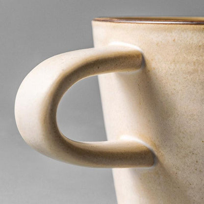 Stoneware Coffee Cup & Saucer Set | White | Large Snack Plate | Tea & Coffee | Brick by Brick