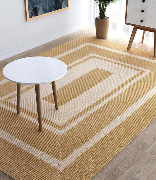 Jute Area Rug | Dia 39-47 in | Round, Oval & Rectangle | Durable Burlywood | Brick by Brick