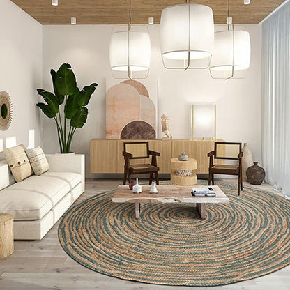 Vibrant Jute Floor Rug | 47-59 in | Large & Medium Sizes | Multiple Colors | Brick by Brick