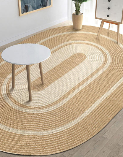 Jute Area Rug | Dia 39-47 in | Round, Oval & Rectangle | Durable Burlywood | Brick by Brick