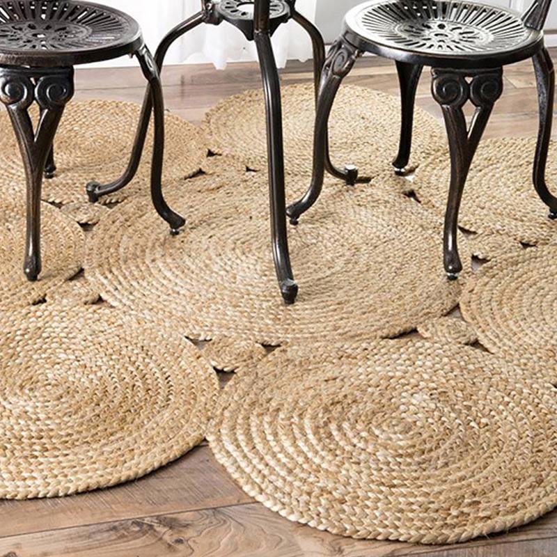 Rustic Hemp Area Rug | 47-60 in | Durable & Natural | Rectangle, Round, Leaf | Brick by Brick