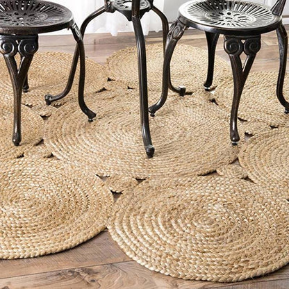 Rustic Hemp Area Rug | 47-60 in | Durable & Natural | Rectangle, Round, Leaf | Brick by Brick