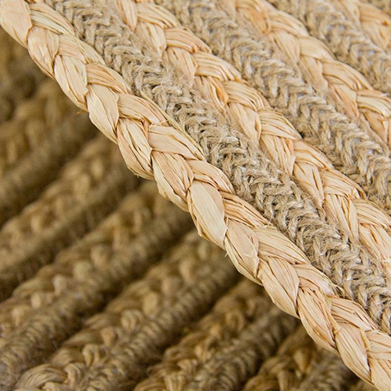 Small Round Hemp Rug | Dia 39 or 47 in | Cozy Burlywood | Durable Area Rug | Brick by Brick