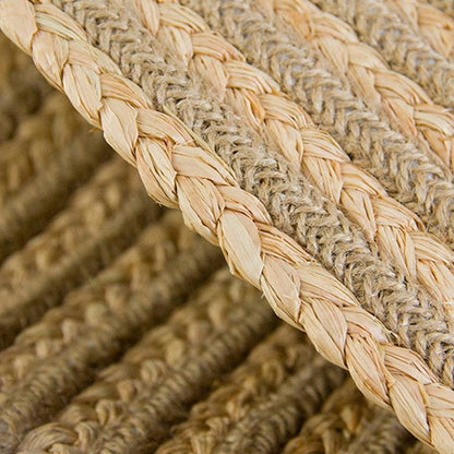 Small Round Hemp Rug | Dia 39 or 47 in | Cozy Burlywood | Durable Area Rug | Brick by Brick