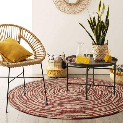 Vibrant Jute Floor Rug | 47-59 in | Large & Medium Sizes | Multiple Colors | Brick by Brick