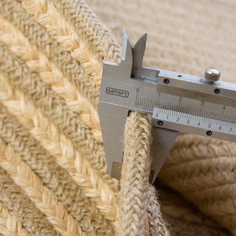 Small Round Hemp Rug | Dia 39 or 47 in | Cozy Burlywood | Durable Area Rug | Brick by Brick