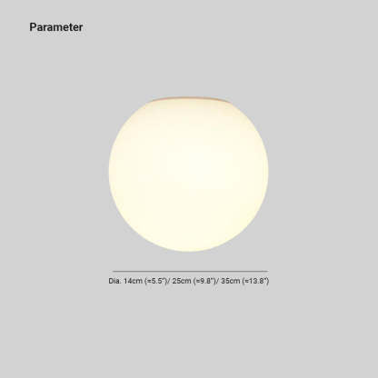 Modern Bubble Sphere Wall Lamp | Dia 5.5 - 13.8 in | White Glass Shade | Minimalist Design | Brick by Brick