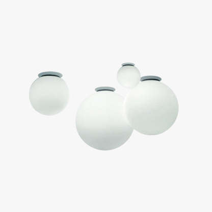 Modern Bubble Sphere Wall Lamp | Dia 5.5 - 13.8 in | White Glass Shade | Minimalist Design | Brick by Brick