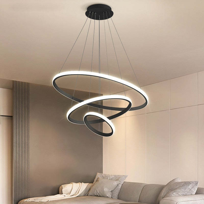 Modern Ring Pendant Light | 7.9 - 15.8 in | Metal & Silicon | Dimmable | Indoor | Brick by Brick