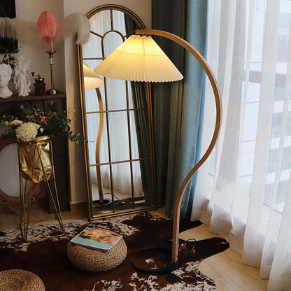 Modern Fabric Shade LED Floor Lamp | `12.6 x 20.5 x 59 in  | 12W Energy-Efficient Lighting | Brick by Brick