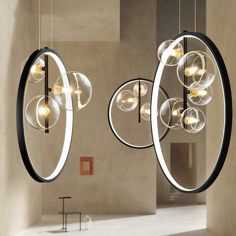 Valentina Glass Bubbles LED Pendant Light | Dia 11 - 19.7 in | Modern Design | Adjustable Cord | Brick by Brick