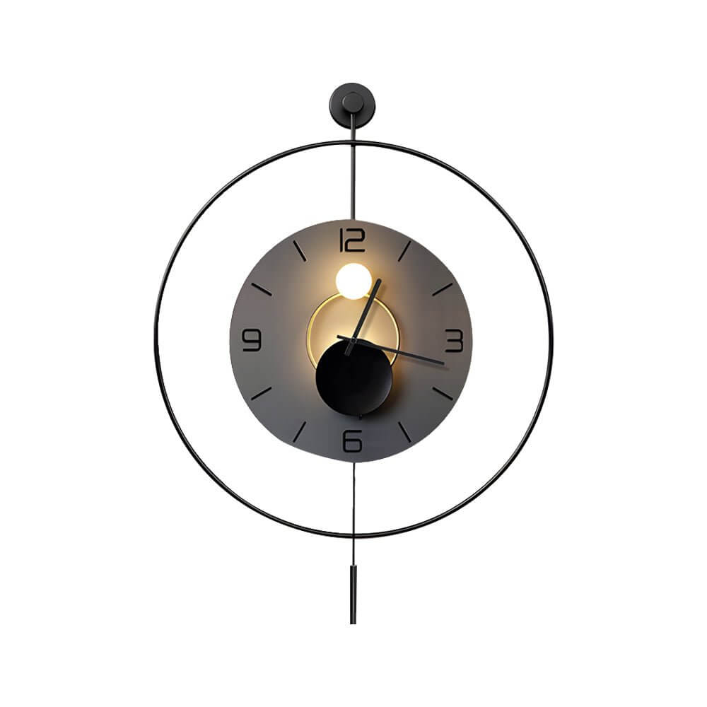 Round LED Wall Clock | Battery Operated | Hanging Metal Clock