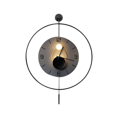 Round LED Wall Clock | Battery Operated | Hanging Metal Clock