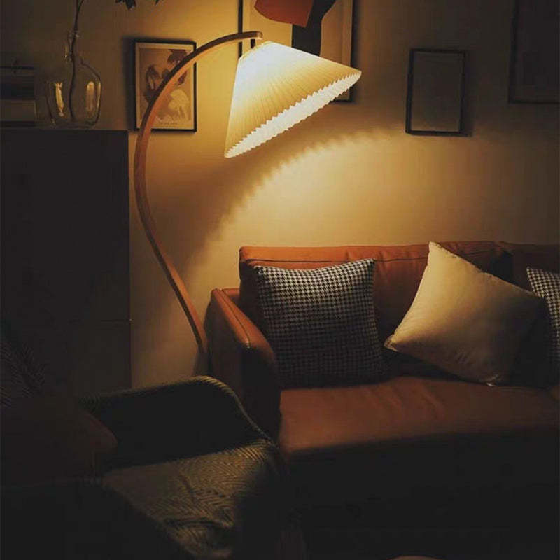 Modern Fabric Shade LED Floor Lamp | `12.6 x 20.5 x 59 in  | 12W Energy-Efficient Lighting | Brick by Brick