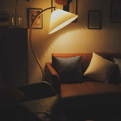 Modern Fabric Shade LED Floor Lamp | `12.6 x 20.5 x 59 in  | 12W Energy-Efficient Lighting | Brick by Brick