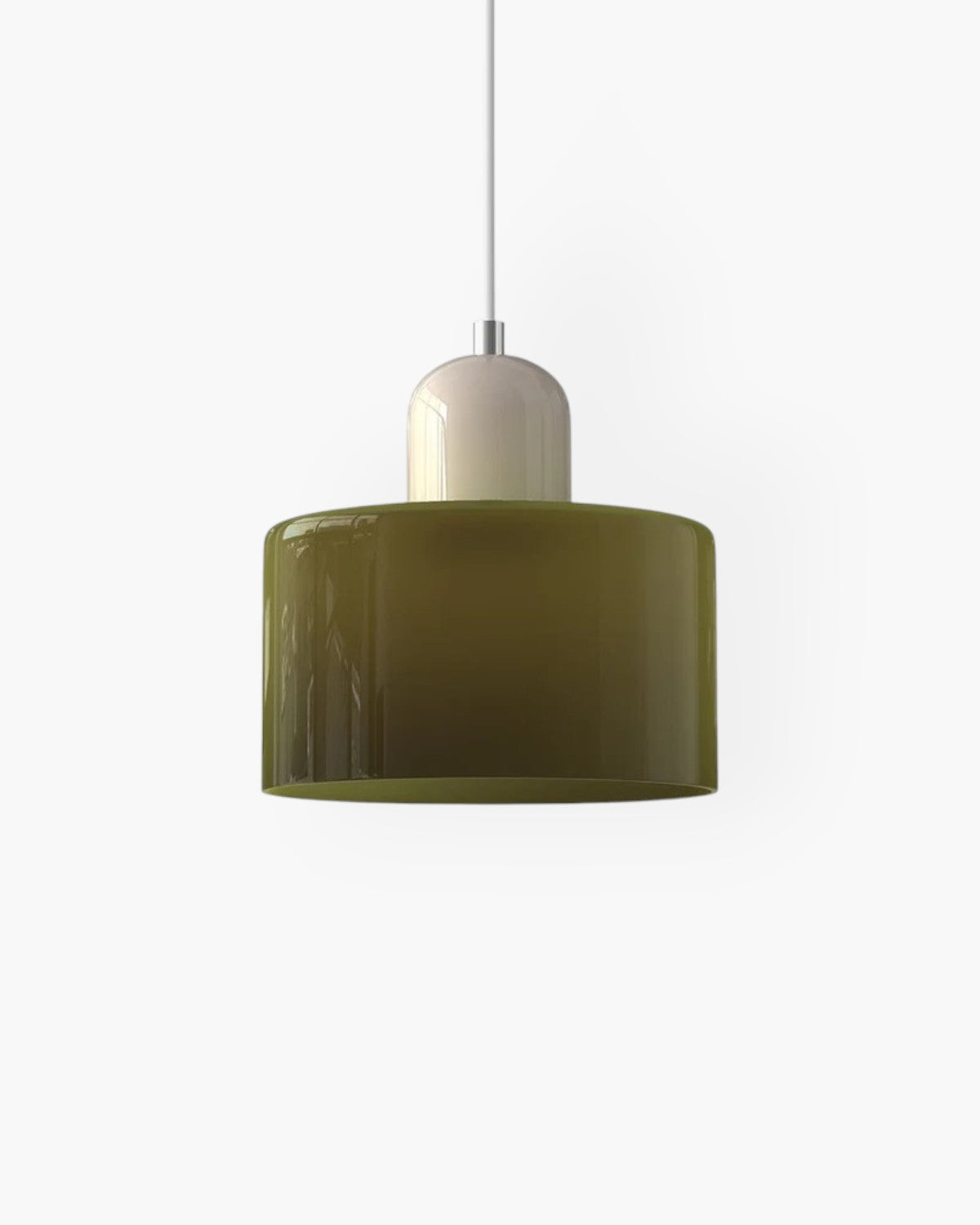 Formiva Pendant Light | Retro Modern Glass Shade | Ambient E26 Lighting | Hardwired Ceiling Fixture