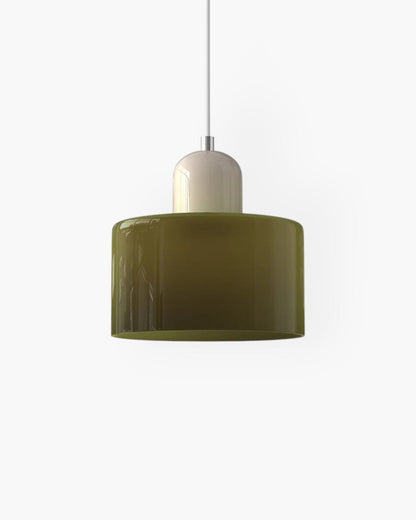 Formiva Pendant Light | Retro Modern Glass Shade | Ambient E26 Lighting | Hardwired Ceiling Fixture