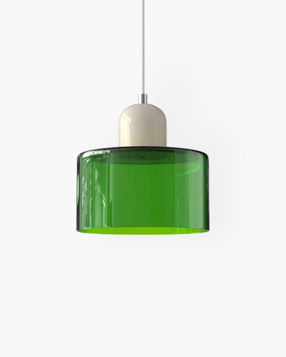 Formiva Pendant Light | Retro Modern Glass Shade | Ambient E26 Lighting | Hardwired Ceiling Fixture