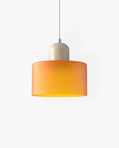 Formiva Pendant Light | Retro Modern Glass Shade | Ambient E26 Lighting | Hardwired Ceiling Fixture