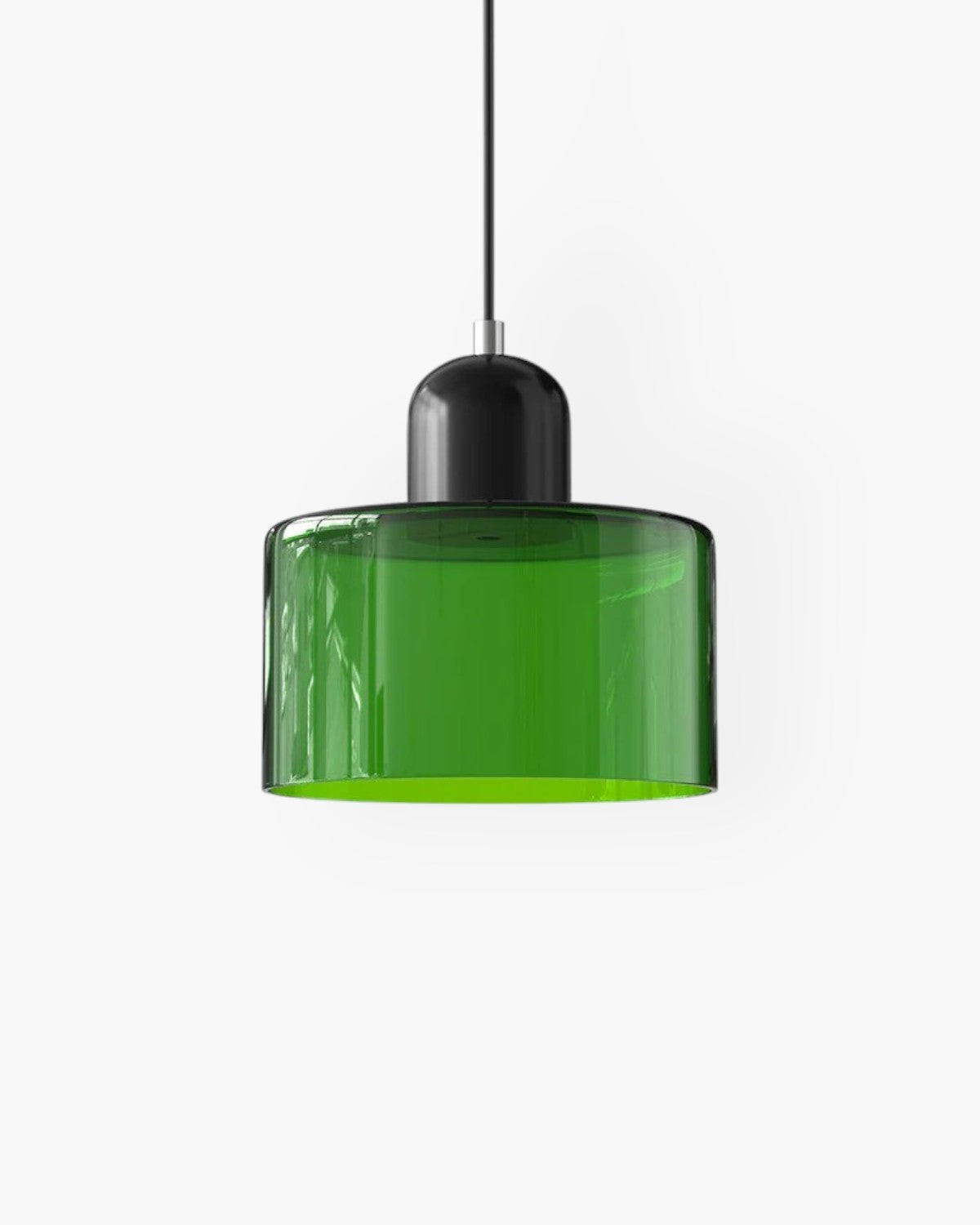 Formiva Pendant Light | Retro Modern Glass Shade | Ambient E26 Lighting | Hardwired Ceiling Fixture