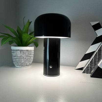 Wireless Mushroom Table Lamp | USB-C Rechargeable | 3 Brightness Levels | 8" Modern LED Light