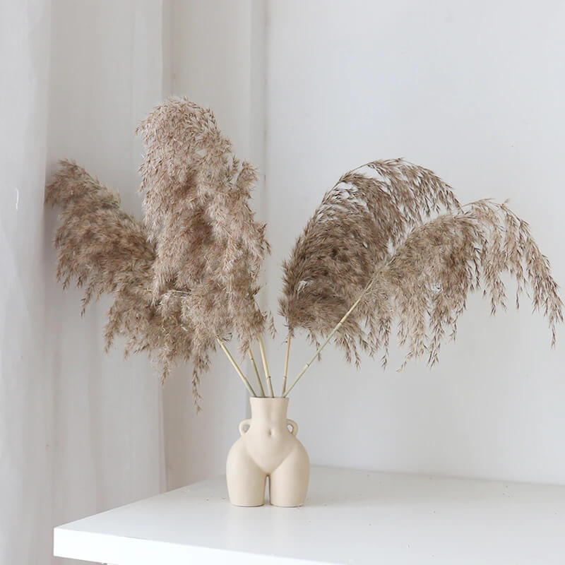 Ceramic Body Vase | Sculptural Accent for Dried Florals | Matte Finish | Compact 5.5" Statement Piece
