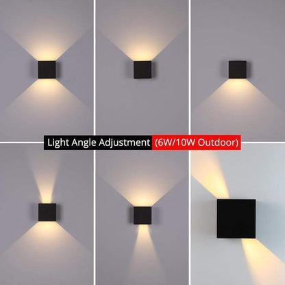 Adjustable Square LED Outdoor Wall Light | H3.9 in | Orr Style | 6-10W | Multiple Colour & Temp Options | Brick by Brick