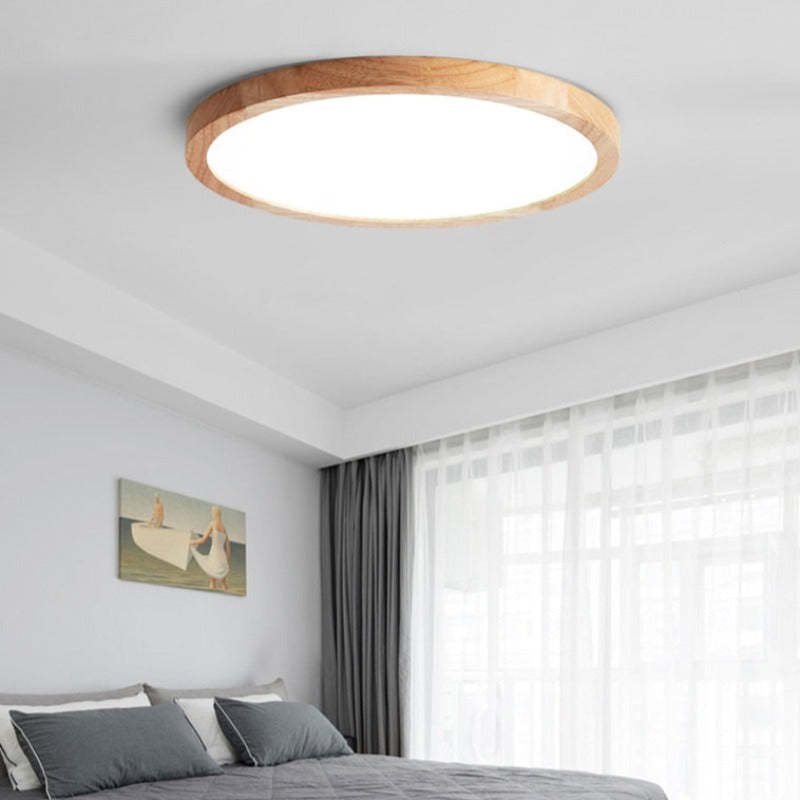 LED Wood Ceiling Light | 9.1"–19.7" | Flush Mount | Warm or Cold White | Dimmable | Brick by Brick