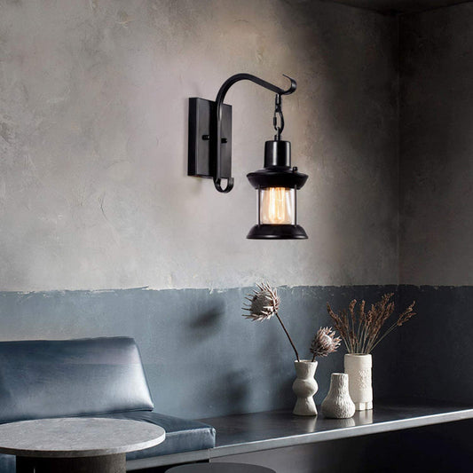 Retro Wall Light | Vintage Glass Shade | 3.9 × 4.7 × 13.4 in | Industrial Design | Brick by Brick