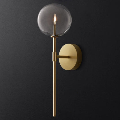 Retro Clear Glass Wall Lamp | 20.7 x 5.9 in | Modern LED Sconce | Indoor Ambient Lighting | Brick by Brick