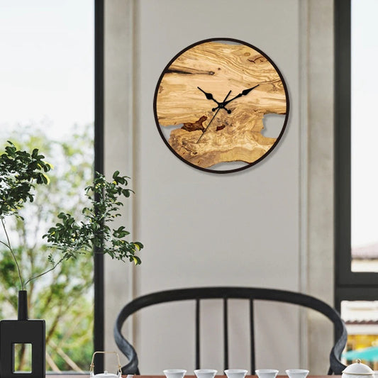 WoodenWall Clock | 11.8 | Silent Acrylic Modern Design | Minimalist Home Décor | Brick by Brick