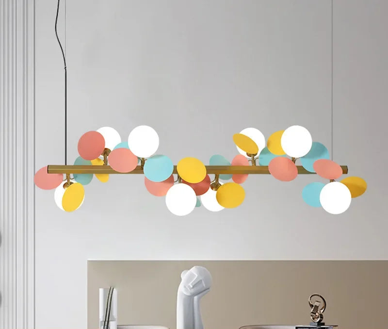 Modern Nordic Glass Ball Chandelier | 6 - 12 Heads | Long Gold Iron Pendant Light | LED Hanging Lamp | Brick by Brick