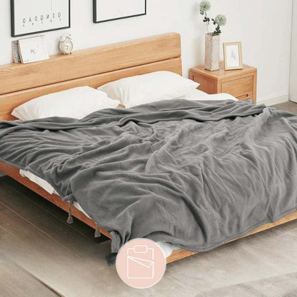 Cozy Fleece Electric Heated Blanket | Unisex | Fast Heating | Warm & Relaxing Throw | Brick by Brick