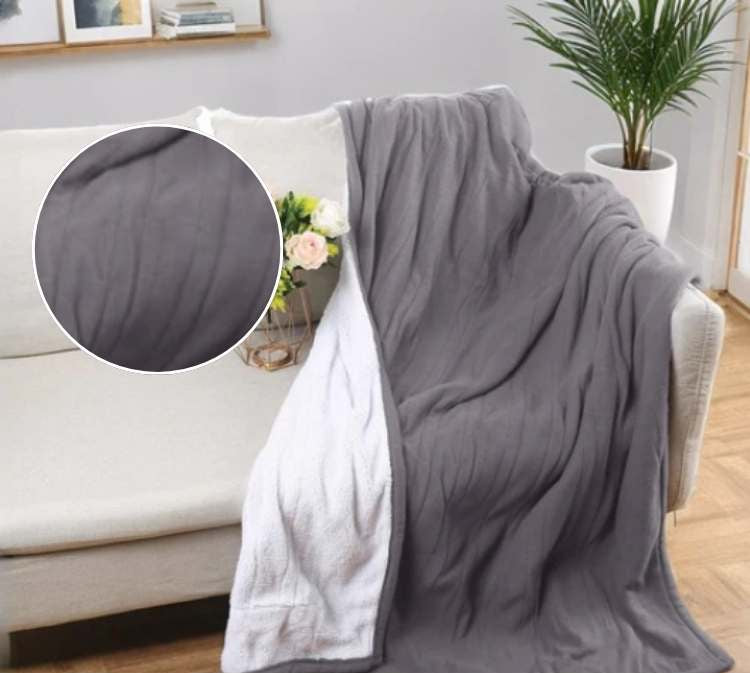 Cozy Fleece Electric Heated Blanket | Unisex | Fast Heating | Warm & Relaxing Throw | Brick by Brick