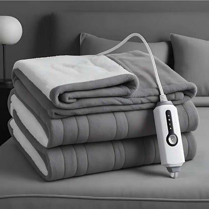 Cozy Fleece Electric Heated Blanket | Unisex | Fast Heating | Warm & Relaxing Throw | Brick by Brick