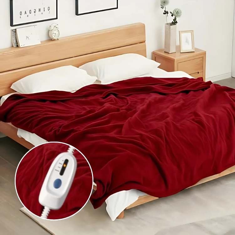 Cozy Fleece Electric Heated Blanket | Unisex | Fast Heating | Warm & Relaxing Throw | Brick by Brick
