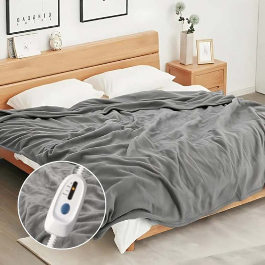 Cozy Fleece Electric Heated Blanket | Unisex | Fast Heating | Warm & Relaxing Throw | Brick by Brick