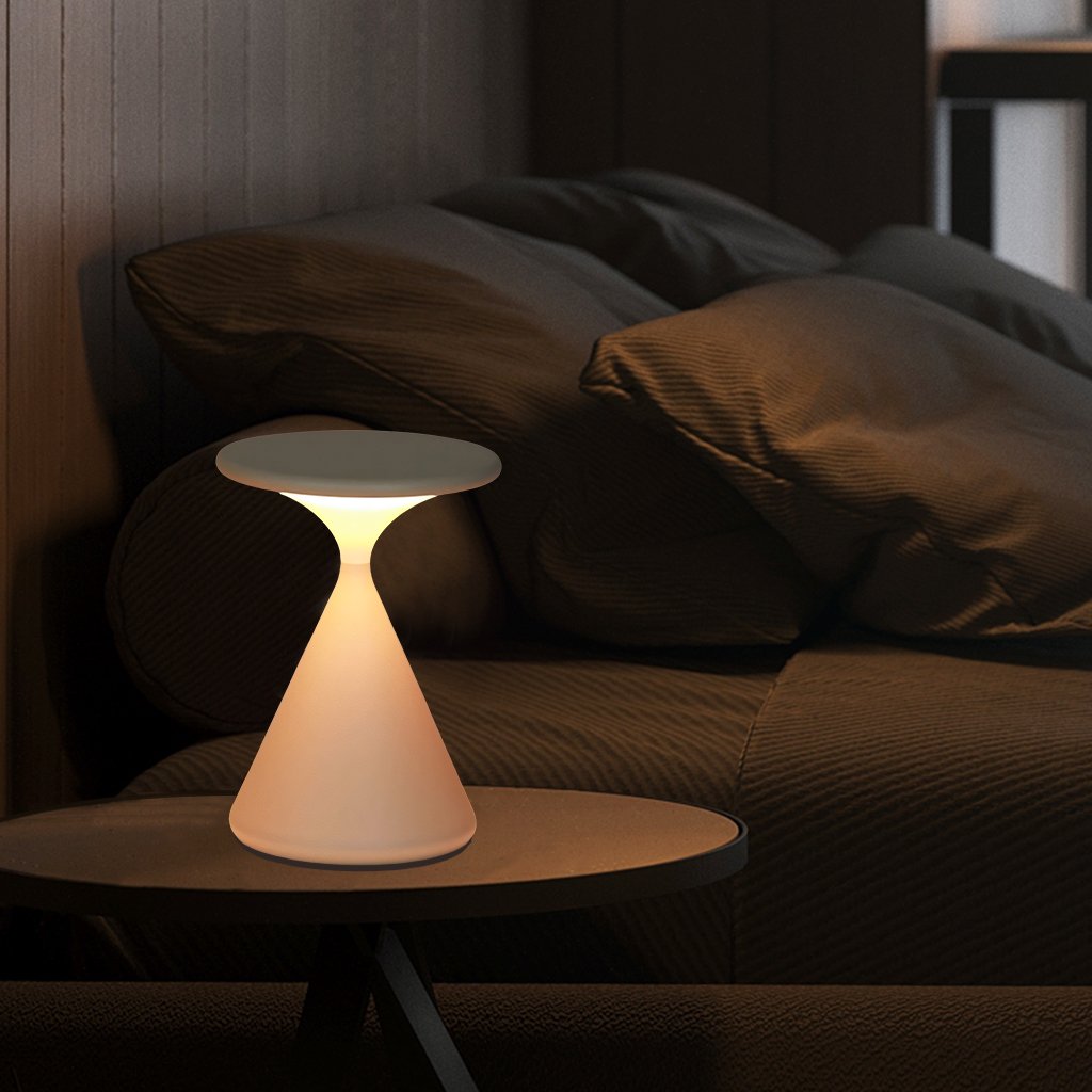 Rechargeable LED Table Lamp | 100h Runtime | Warm White Light | Minimalist & Touch-Dimmable