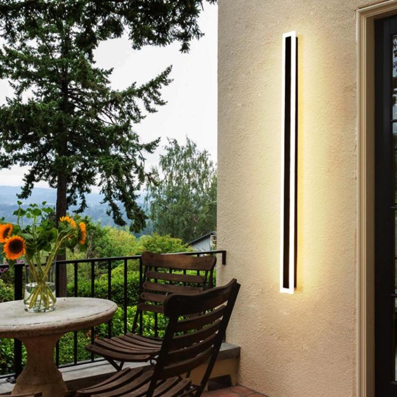 Linear Outdoor Wall Light | 3.1 x 11.8 - 78.7 in | Dark Steel Finish | Edge Modern Glow | Warm or Cool LED | Brick by Brick