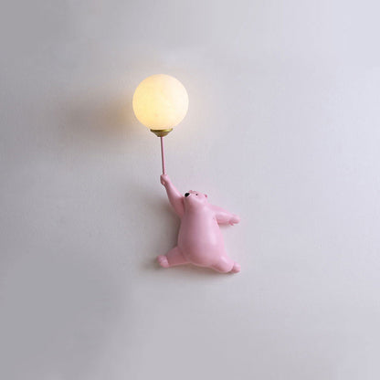 Bear Balloon Ceiling Light | 6.7 x 14.2 in | LED Kids Flush Mount | 3 Colors | Brick by Brick