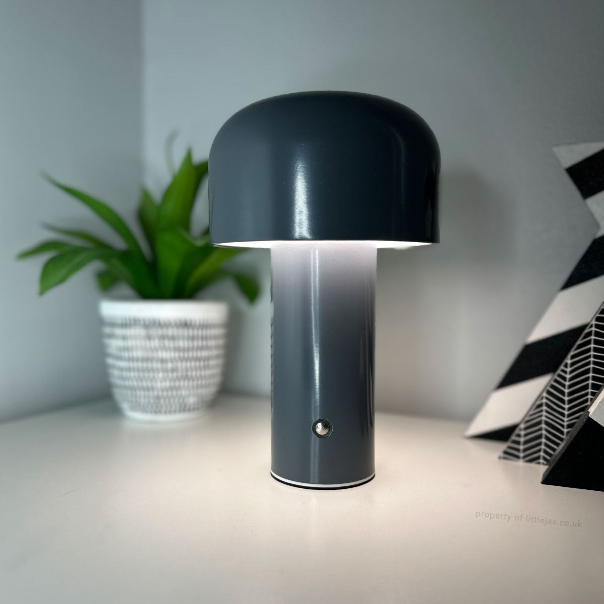 Wireless Mushroom Table Lamp | USB-C Rechargeable | 3 Brightness Levels | 8" Modern LED Light