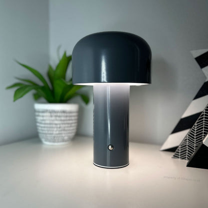 Wireless Mushroom Table Lamp | USB-C Rechargeable | 3 Brightness Levels | 8" Modern LED Light