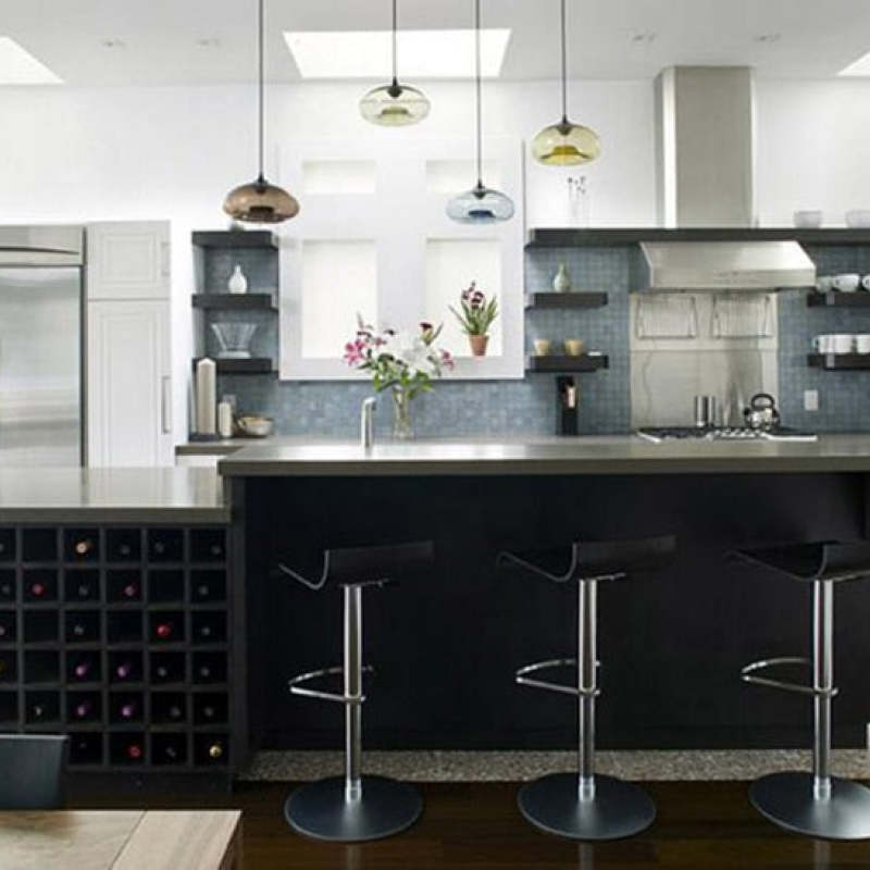 Bread-Shaped Glass Pendant Light | 11 x 5.9 in | Contemporary Metal & Glass Ceiling Fixture | Height Adjustable | Brick by Brick